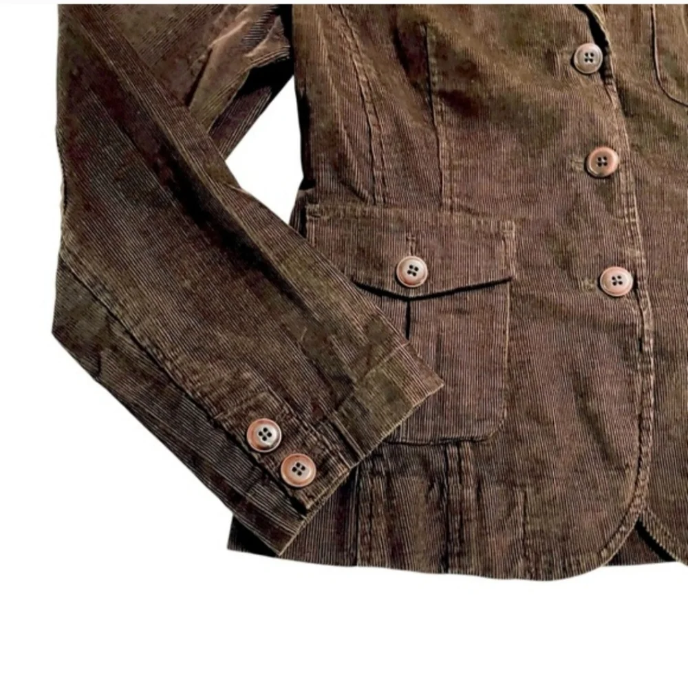 Talbots Chocolate Brown Corduroy Stretch JacketBlazer Sz 14  Excellent Condition - Picture 9 of 11